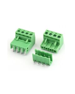 4Pin Pluggable Screw Terminal Block Connector - Right Angle - 5.08mm Pitch  - CN-02074| InStock.PK