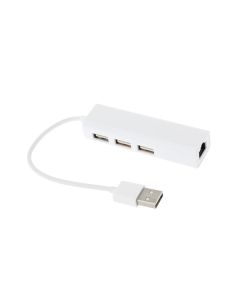 3-Port USB 2.0 Hub With Gigabit Ethernet Adapter Cable