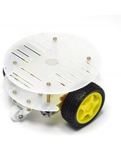 2WD Round Double Deck Robot Car Chassis Kit 