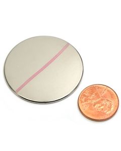 Super Strong Neodymium N45 Disk Magnet 1.5" x 1/16"