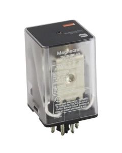 Schneider: Octal 8 Pin General Purpose Relay 24VAC, 750R, DPDT, 10A, - 750XBXRC-24A