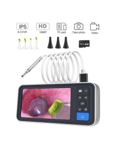 Digital Portable Otoscope with Gyroscope, Ear Wax Cleander, 4.5" Screen - MS450-NTE - MD-02172| InStock.PK