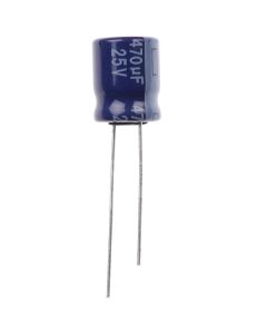 Yageo: Electrolytic Capacitor 470μF, 25Vdc, Through Hole - SK025M0470B5S-1012