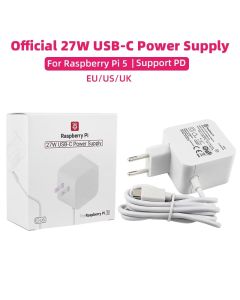 Raspberry Pi 5: Official 27W 5.1V 5A USB-C Power Supply - SC1153 - MD-02208| InStock.PK