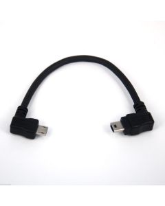 Right Angle Micro to Left Angle Mini USB OTG Cable for Digital Amplifier 15cm 6"