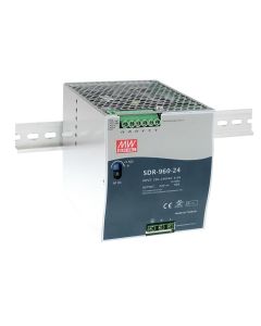 Meanwell: AC-DC Industrial Power Supply DIN rail 24VDC, 40A - SDR-960-24