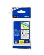 Brother: Genuine Labelling Tape Cassette – Black on White, 6mm, 8M - TZe-211