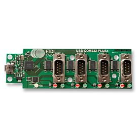 FTDI: USB Hi-Speed to RS232 Serial Converter Assembly with 4 DB9 Ports, uses FT4232H - USB-COM232-PLUS4
