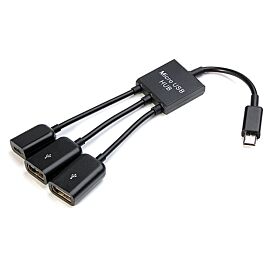  3 Port (2 USB + 1 Micro USB) OTG 