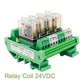 Aocgo: 4 Channel Interface Relay Module Omron G2R 24V DC/AC 1 SPDT DIN Rail Mount