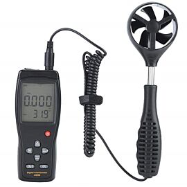 Smart Sensor: Digital Handheld Anemometer 0.3-45m/s Wind Speed Temperature Humidity Tester - AS856