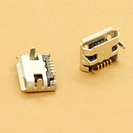 MicroUSB Board Connector 5Pin with Through Hole Support Legs