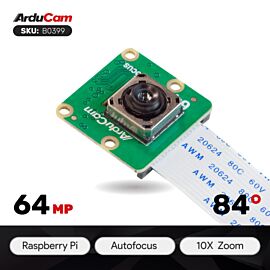 Arducam: 64MP Autofocus Camera for Raspberry Pi - B0399