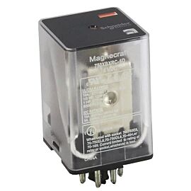 Schneider: Octal 8 Pin General Purpose Relay 24VAC, 750R, DPDT, 10A, - 750XBXRC-24A
