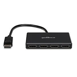 DisplayPort 1.2 4-Port MST Hub/Splitter – Black 