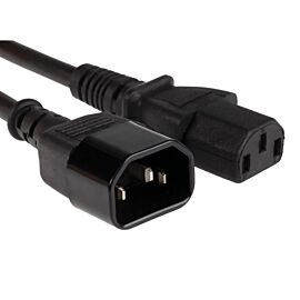 Branded New Power Cord Extension Cable IEC C13 to IEC C14 (Male to Female) 6Feet Black - MD-02095| InStock.PK