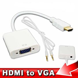 HDMI to VGA Converter with 3.5mm Audio Jack For RPI 3