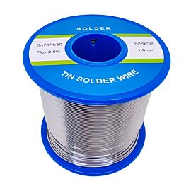 High-Purity Tin/Lead Soldering Wire Sn70/Pb30 500g 0.3/0.4/0.6mm - MD-02330| InStock.PK
