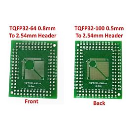 TQFP SMD Adapter Socket Board (32-100pin 0.5mm)/(32-64pin 0.8mm) to 2.54mm Header