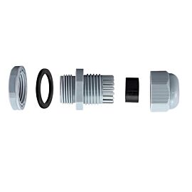 RS Pro: Grey Nylon Cable Gland, M20 Thread, 8mm Min, 12mm Max, IP68 - 210-1327