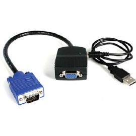 StarTech: 2-Port VGA Video Splitter (Black, USB Powered) - ST122LE