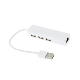 3-Port USB 2.0 Hub With Gigabit Ethernet Adapter Cable