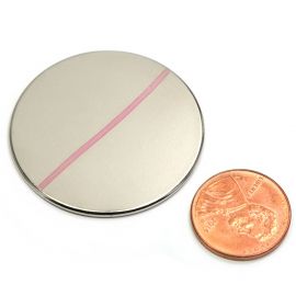Super Strong Neodymium N45 Disk Magnet 1.5" x 1/16"