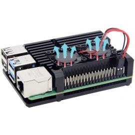 Alumenium Fan Enclosure Casing with Dual Fan for Raspberry Pi 4 Model B