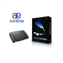 Express Scribe Pro Transcription Software with USB Foot Pedal and Headset