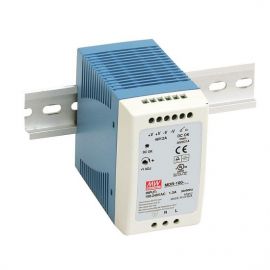 Meanwell: AC-DC Industrial DIN Rail Power Supply; Output 24Vdc at 4A; - MDR-100-24