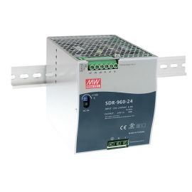 Meanwell: AC-DC Industrial Power Supply DIN rail 24VDC, 40A - SDR-960-24