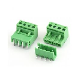 4Pin Pluggable Screw Terminal Block Connector - Right Angle - 5.08mm Pitch