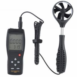 Smart Sensor: Digital Handheld Anemometer 0.3-45m/s Wind Speed Temperature Humidity Tester - AS856