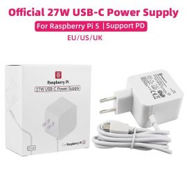 Raspberry Pi 5: Official 27W 5.1V 5A USB-C Power Supply - SC1153