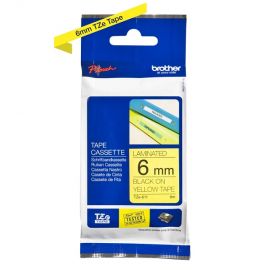 Brother Soft: Genuine Labelling Tape Cassette – Black on Yellow, 6mm 8M - TZe-611