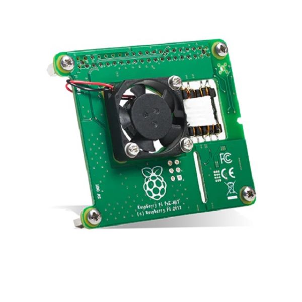 EVODATA PoE HAT Voor Raspberry Pi – Stroom En Internet Via één Kabel, Met Ventilator